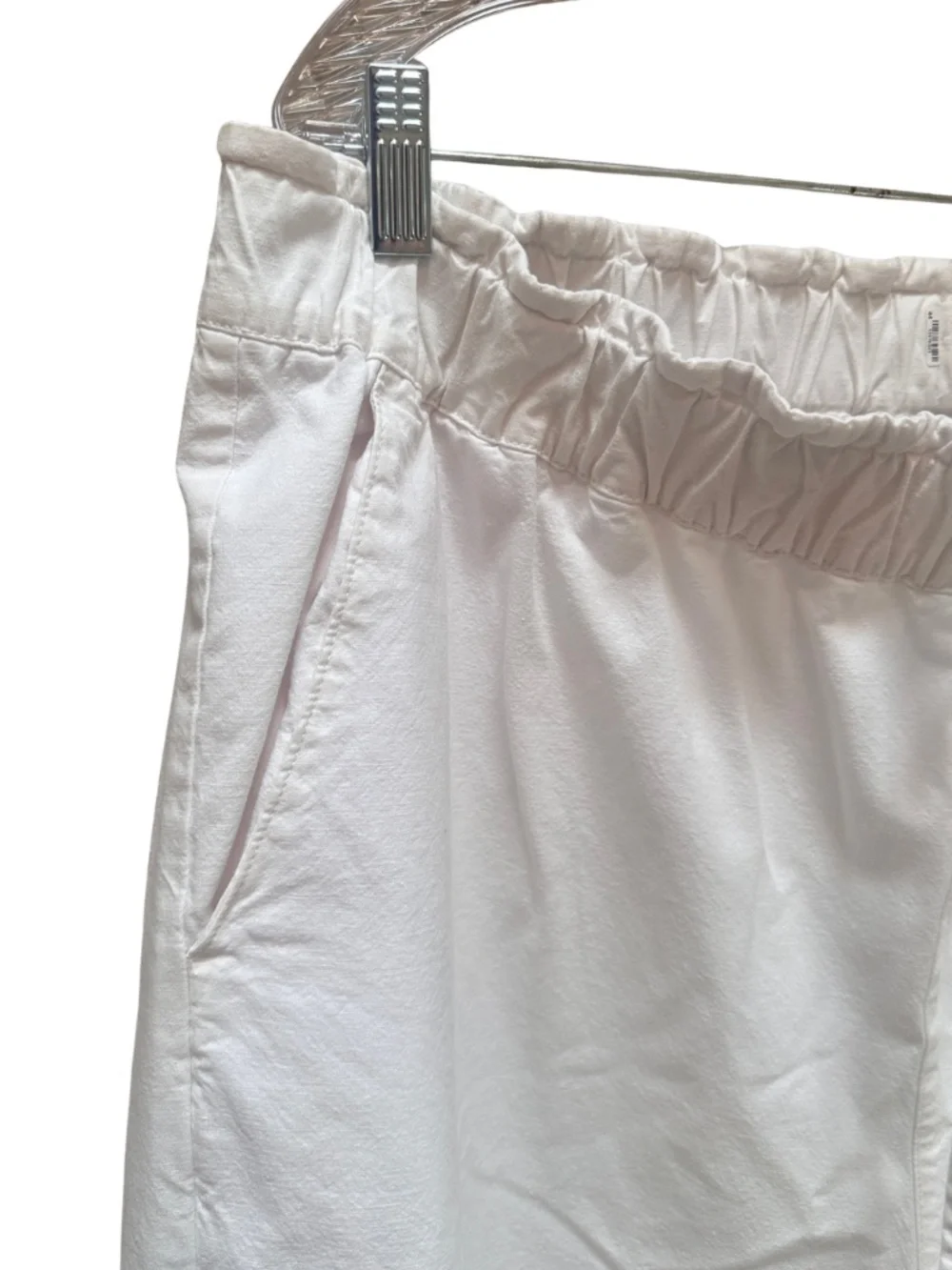 J. Crew White Wide Leg Drawstring Waist Pants - Women's XXL